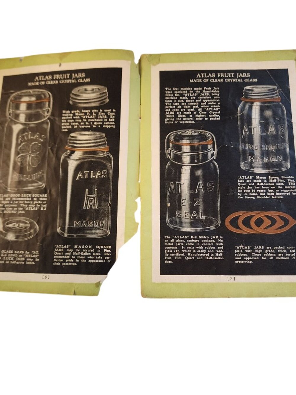 Vintage Atlas Mason Jar CookBook From 1950's Recipes'